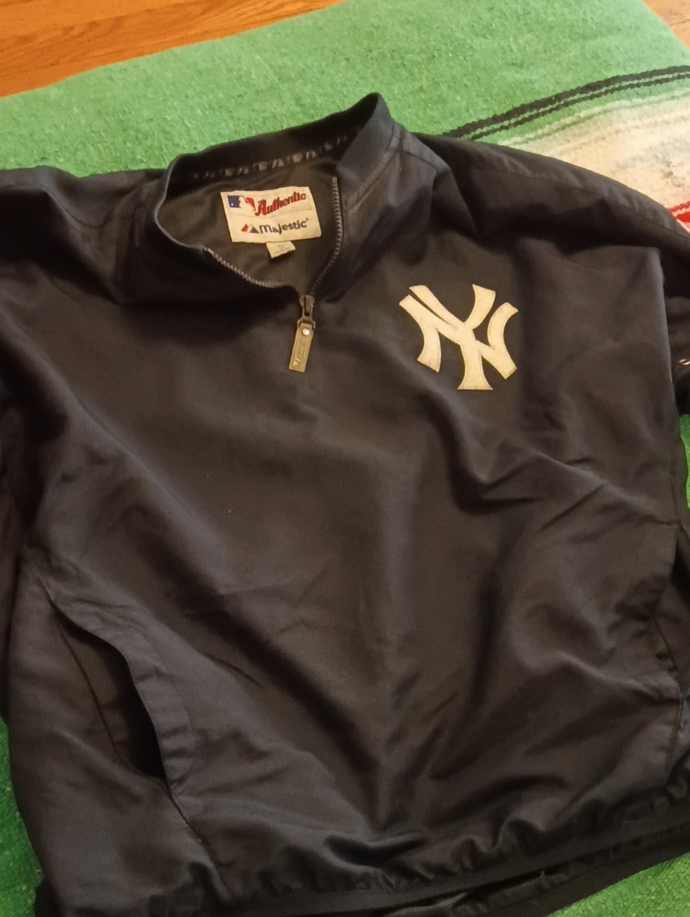 Majestic Kids Navy New York Yankees Quarter-Zip Pullover
